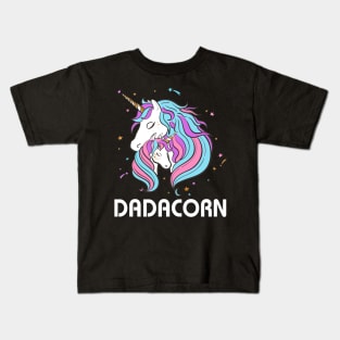 Dadacorn Funny Unicorn Fathers Day Gift Kids T-Shirt